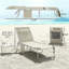 Chaise de plage avec trous pour le visage et les accoudoirs, table d'appoint pliante et dossier réglable à 5 positions-1816912172