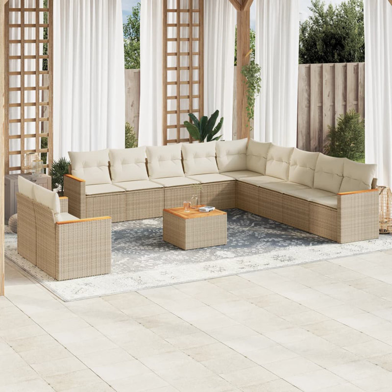 Ensemble de canapé de jardin Vidaxl beige