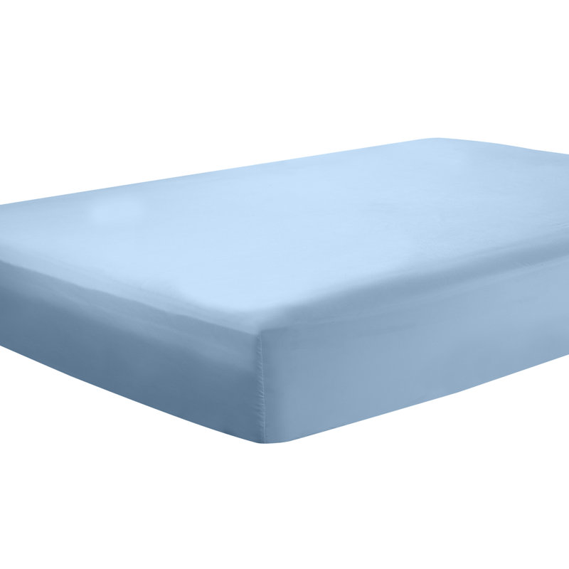 Premier Single Deep Pocket Solid Color Fitted Sheet., Blue Heaven, King