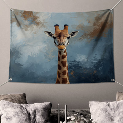 Tapisserie murale girafe abstraite