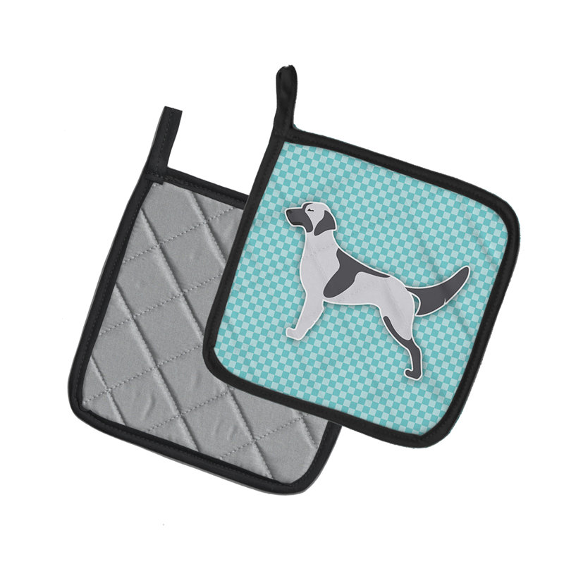 Cuisinier poignée de damier east urban home, Bleu
