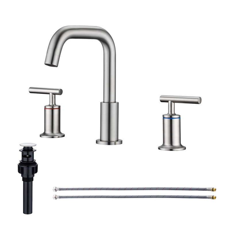 2-handle Bathroom Faucet, Brushed Nickel