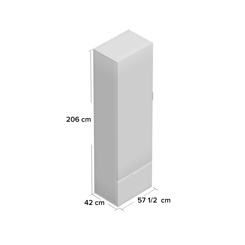 Reba 1 Door Wardrobe, White