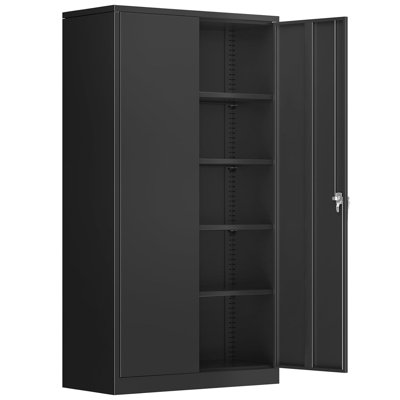 36'' W Metal Garage Storage Cabinets with 4 Adjustable Shelves and Lockable doors ( 72'' H x 36'' W x 18'' D)