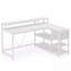 Bureau en L de 55 pouces, bureau d'écriture blanc et blanc avec rehausse de moniteur, tiroirs et tablettes de rangement en forme de L-1715570149