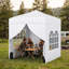 Tente de pavillon escamotable pliable résistante aux rayons UV de 6,5 x 6,5 pi avec 4 parois latérales amovibles et un sac à roulettes portable pour un usage extérieur-126333954