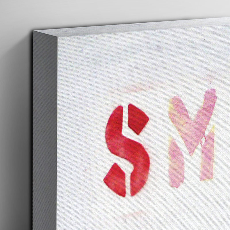 Smile Graffiti by Banksy - Wrapped Canvas, 60cm H x 40cm W