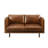 57.09'' Full Grain Genuine Leather Loveseat Sofa with removable cushions-70411189