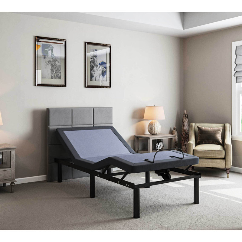Base de lit simple TG réglable - réglage complet des positions, retour à une touche, position de mémoire programmable, flash intégré, capacité de poids de 850 lb, tête et pied réglables, mémoire,