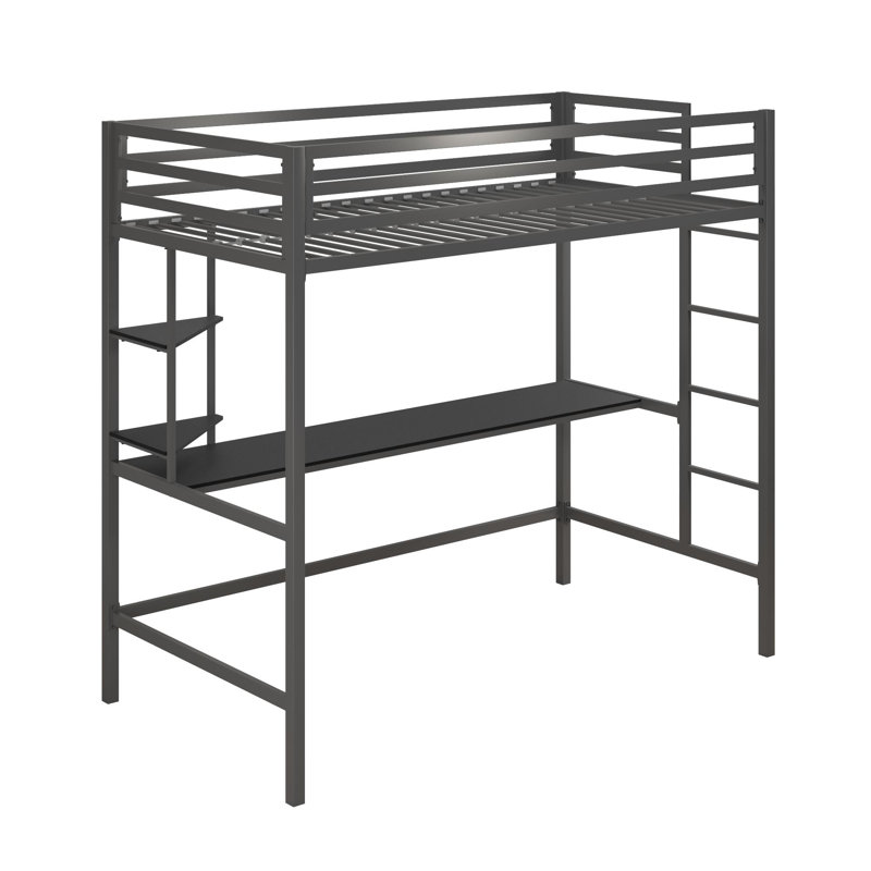 Maxwell Kids Loft Bed, Twin, Gray