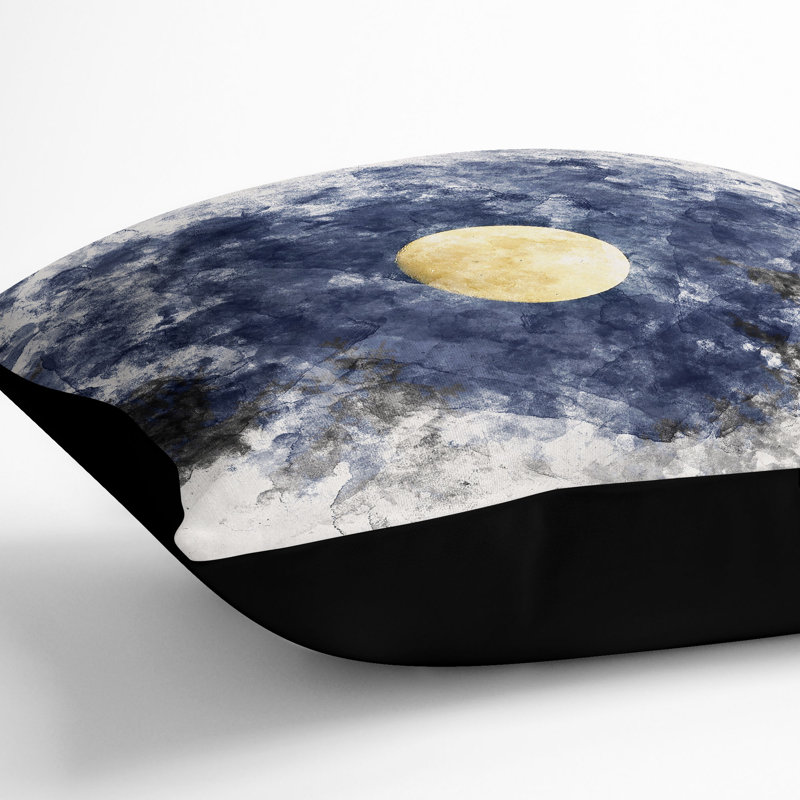 Abstract Square Cushion, Black, 55cm H x 55cm W x 20cm D
