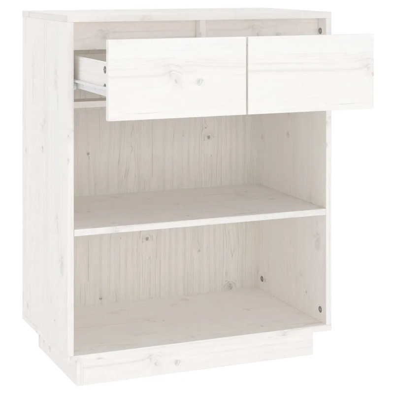 Ireion 60cm Solid Wood Console Table, White