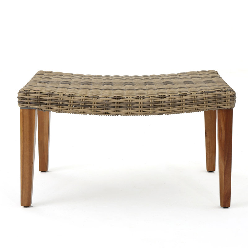 Confortable pour les espaces extérieurs avec structure en bois, plateau, couleur gris naturel, profondeur de 28 po, largeur de 20 po, style transitionnel et hauteur de 16,09 po,