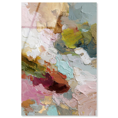 Décoration murale abstraite printanière à imprimé acrylique Spring Palette II par Art Remedy, prête à accrocher, 16 x 24