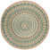 Tapis rond rond bleu sarcelle à tissage plat Devane