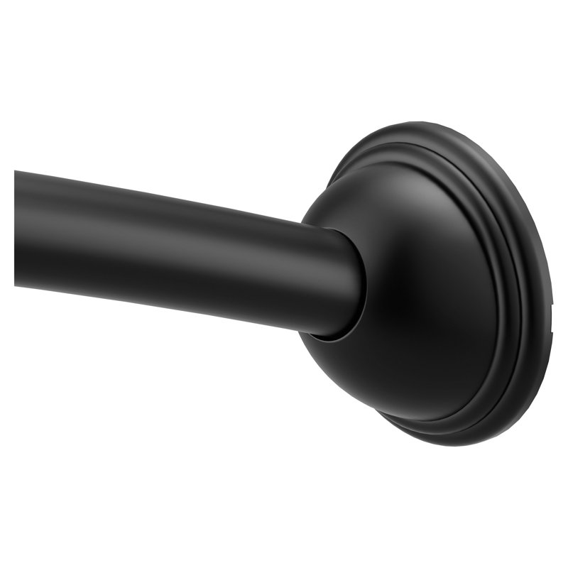 60" Curved Fixed Shower Curtain Rod, Black