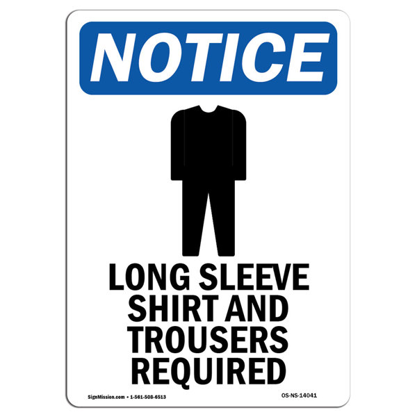 SignMission Long Sleeve Shirt Sign with Symbol | Wayfair