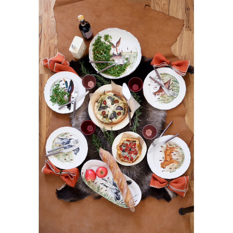 Wildlife Handmade Earthenware Dinner Plate