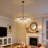 9-light Diam 24.41” Modern Chandelier Bubble Chandelier Sputnik Chandelier With Ball Swirled Glass For Bedroom Dining Room