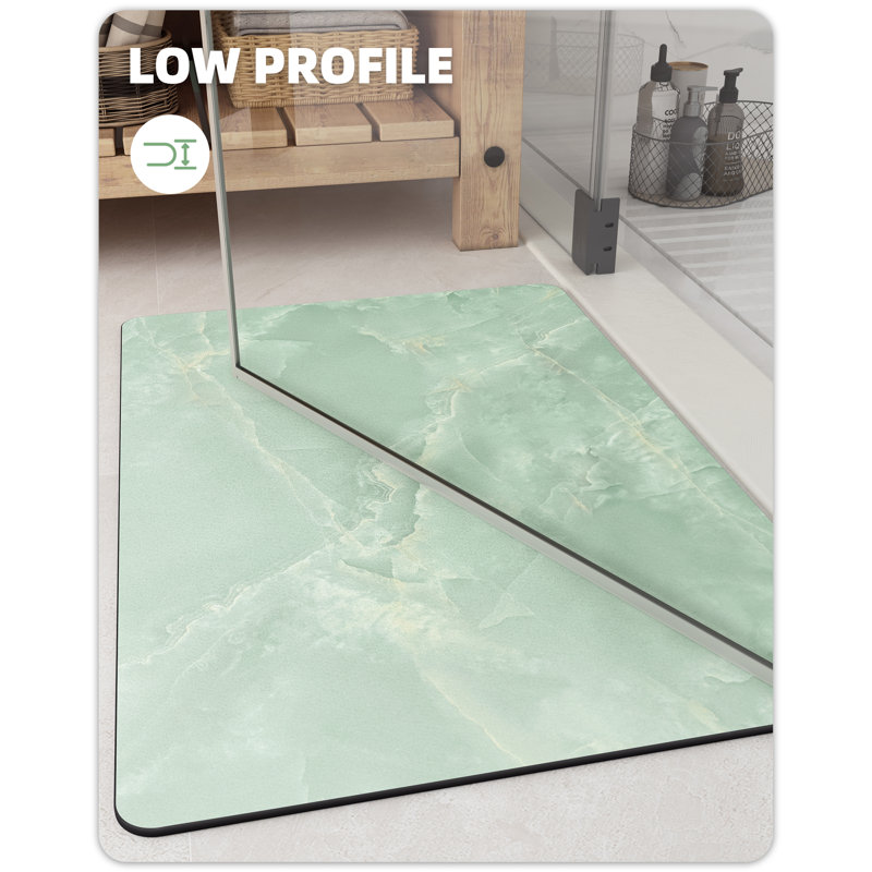 Tapis pour salle de bain, Vert, L 17 po x L 32 po