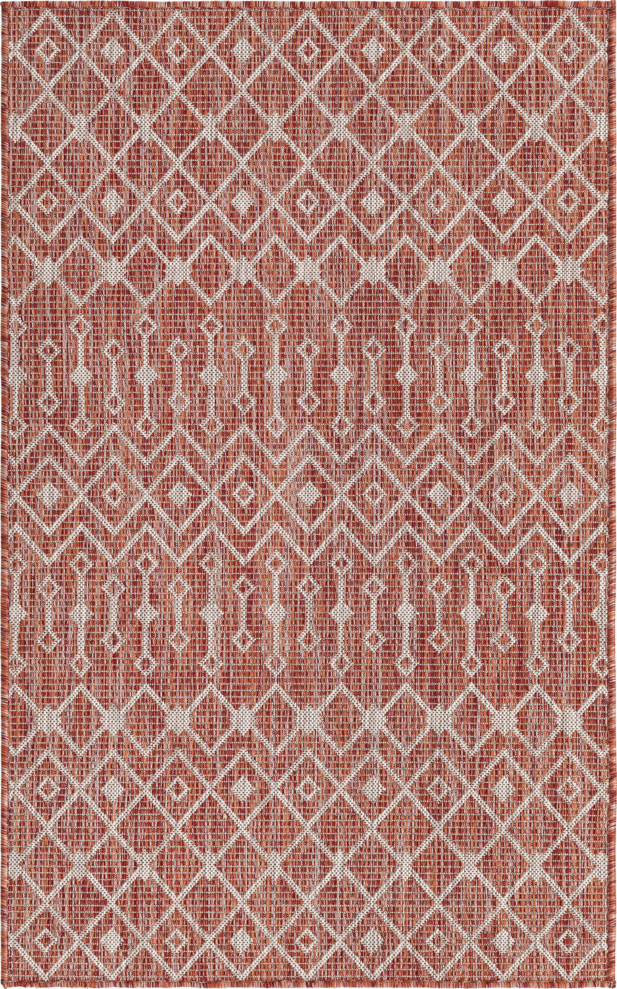 RugPal Outdoor Preen Area Rug Rust Color | Wayfair
