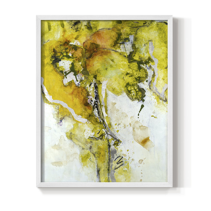 Golden Foliage II, reproduction encadrée - bois massif, Blanc, H 10 po x l 8 po
