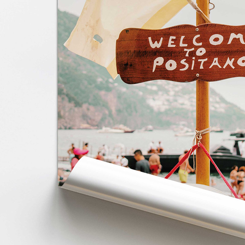 Reproduction de bienvenue Positano, Papier, H 14 po x l 11 po x P 0,1 po