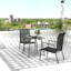 Square Steel Outdoor Patio Table - 80 cm W 80 cm D