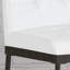 Tabouret de comptoir en bois blanc - bouton moderne industriel 2 H 38,8 po x l 21,06 po x P 23 po