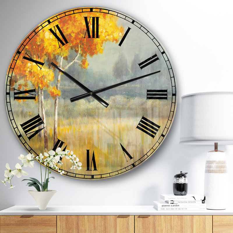 Swigart Autumn Landscape - horloge murale de maison de campagne, Petit