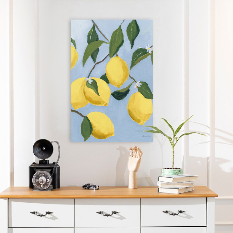 Citronnier clair - branches bleues agrumes, H 24 po x l 16 po