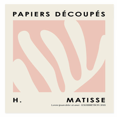 «Abstract Papiers Decoupes III», reproduction d'art moderne sans cadre