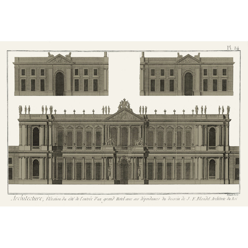 Bâtiments et façades I - impression sur toile tendue, H 20 po x l 30 po