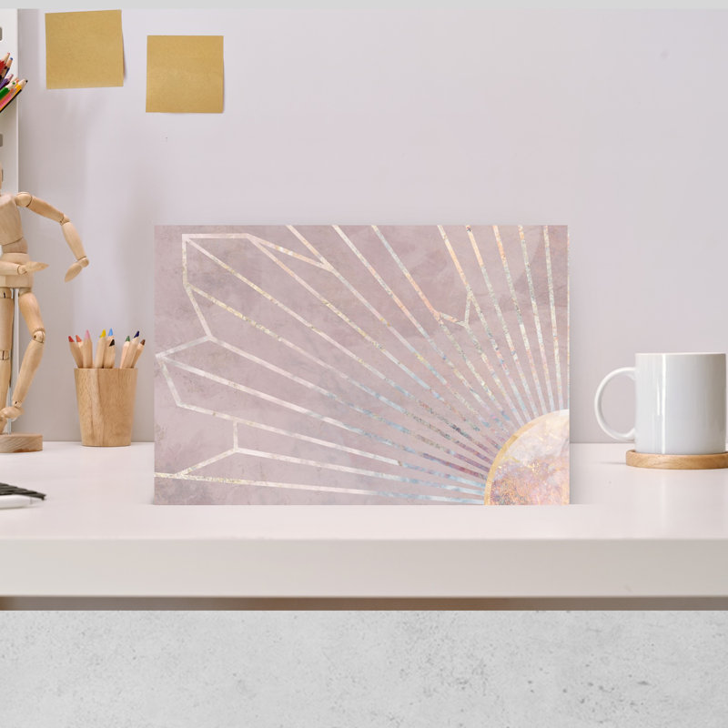 Radiance, abstrait, géométrique, paysage contemporain, art mural, H 12 po x l 18 po