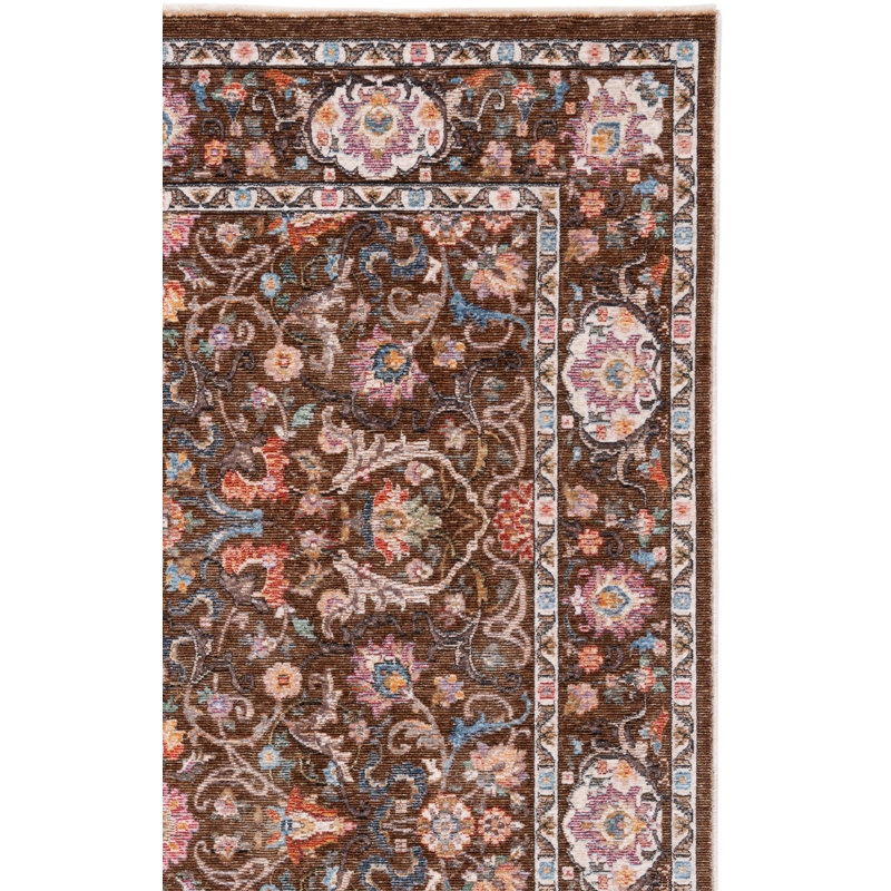 Tapis brun / bleu 224, Rectangle 2 pi 2 po x 4 pi