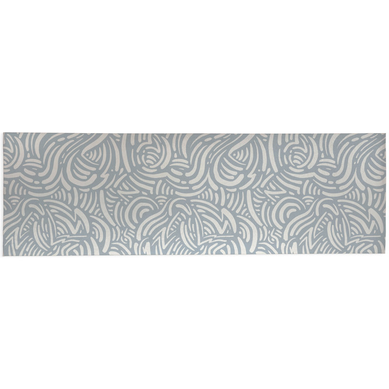 Cozy Swirl Non-Slip Outdoor Rug, Runner 2'6" x 8'
