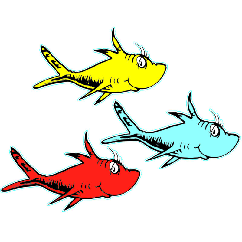 Poissons découpés dans du papier