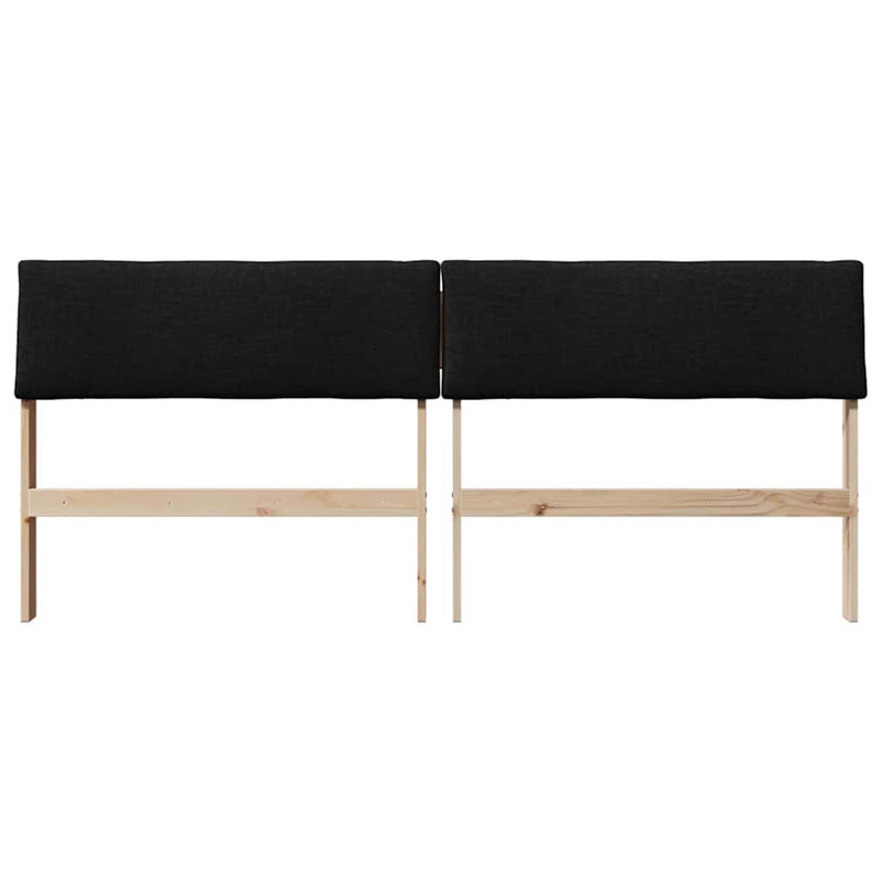 Solid Wood Headboard, Black, Brown, King
