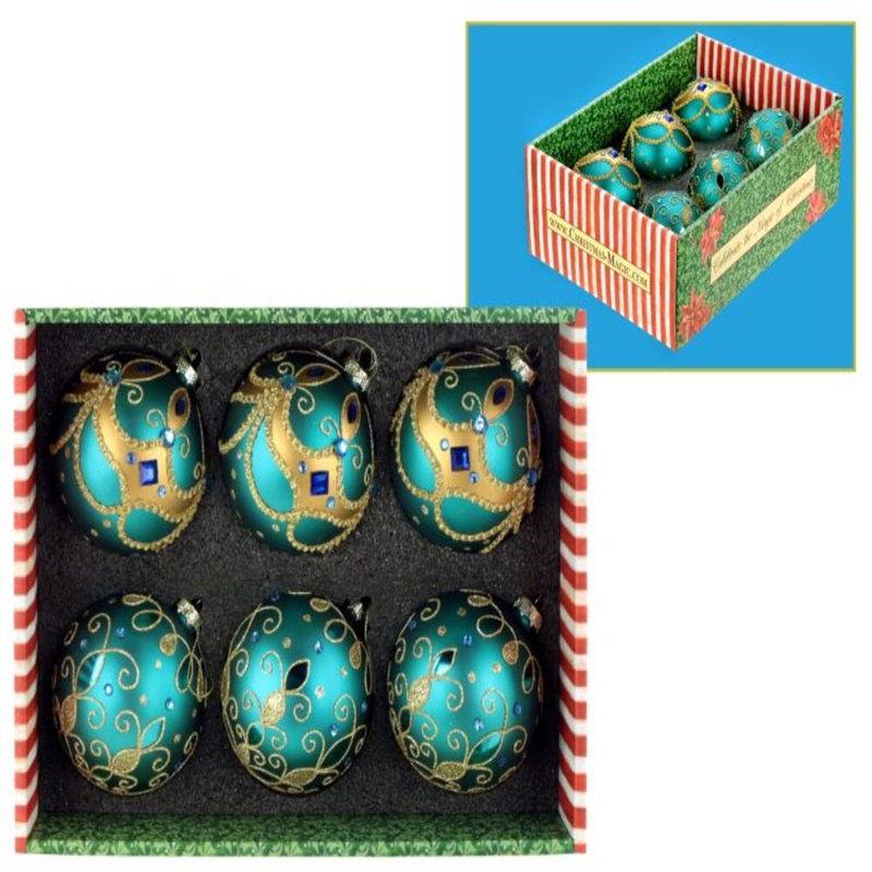 Ornement en forme de tourbillon doré, boîte de 6 à 4 pouces