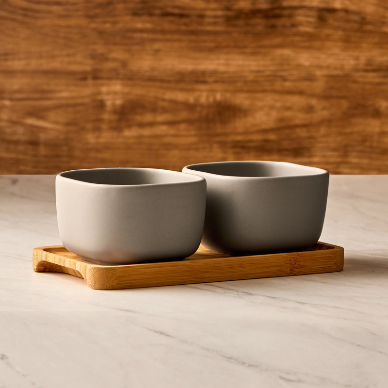 Share Square Bowls, Grey