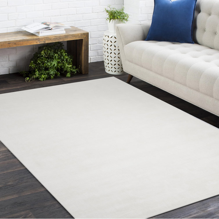Asilah Hand Loomed Wool/Cotton/Viscose Area Rug in Ivory