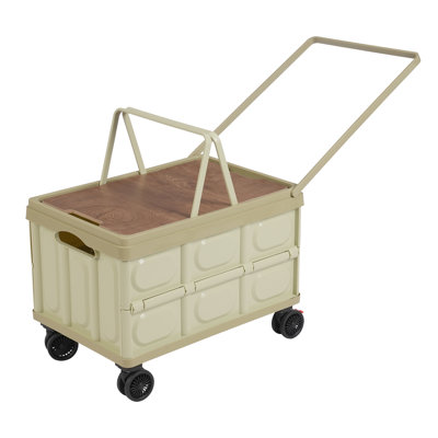 55L Large Capacity Foldable Rolling Cart