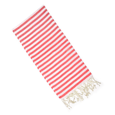 Serviette à main en coton rayé