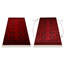 Luca 6871 – Elegant rug with fringes in burgundy & black – Classic Lucaal rug with ornamental & frame pattern-924877337