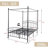 Metal Four Poster Canopy Platform Bed-951632832-951632839