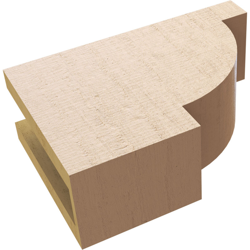 Queue de chevron Alpine Woodgrain TimberThane, brun clair apprêté, H 7 po x l 15 po x P 11 po
