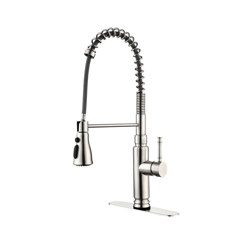 360-Degree Rotating Pull Down Kitchen Faucet With Touch - Stainless Steel Body Rust Proof, User- Wrist Activation