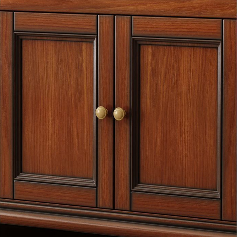 Nut-brown Solid Wood Sideboard
