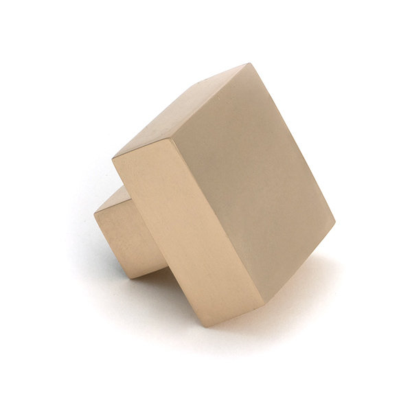 Albers Square Knob, 1.18" Knob Diameter, Polished Bronze