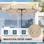 Cesur 3M Garden Parasol Sun Shade Canopy Patio Outdoor Umbrella Crank Tilt UPF 30+-693869871
